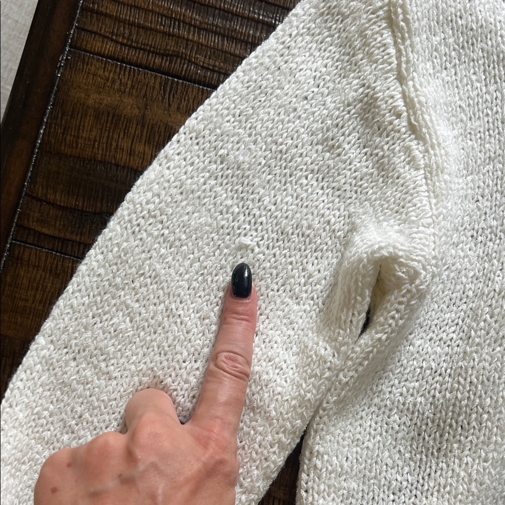 White Sweater with American Flag Design - Picture 4 of 6